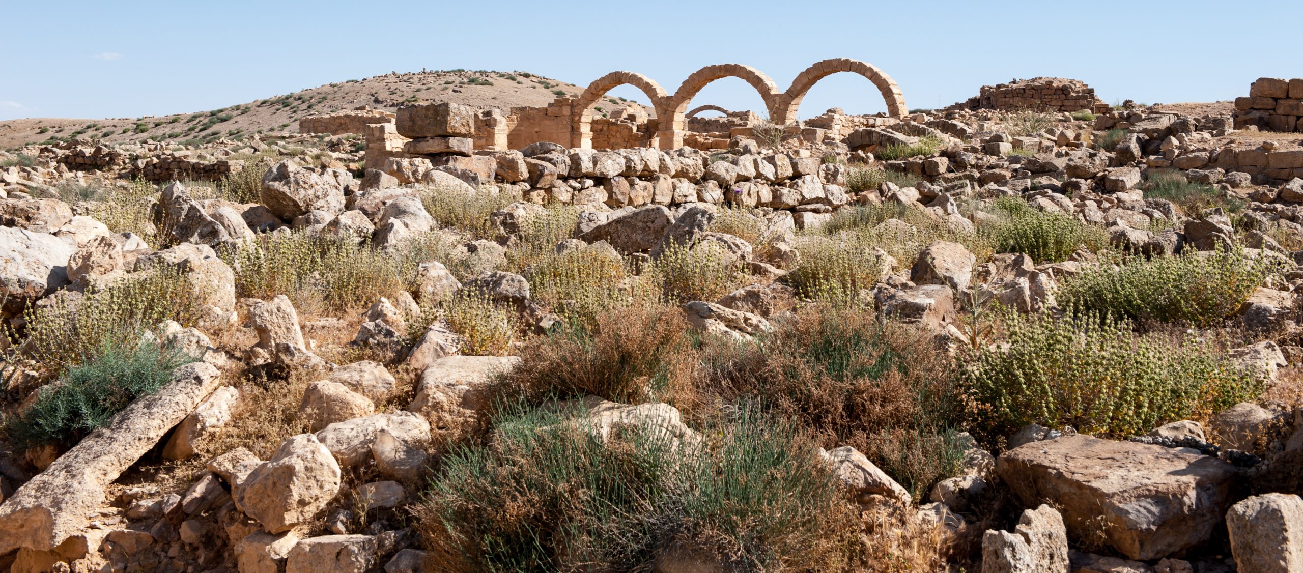 Umm ar Rasas UNESCO World Heritage Site with Byzantine mosaics in Jordan